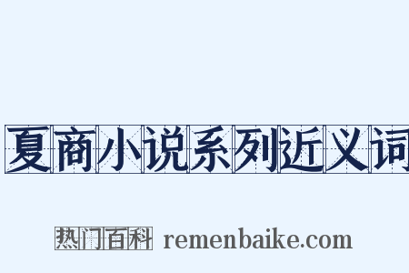 夏商小说系列近义词是什么意思的图片